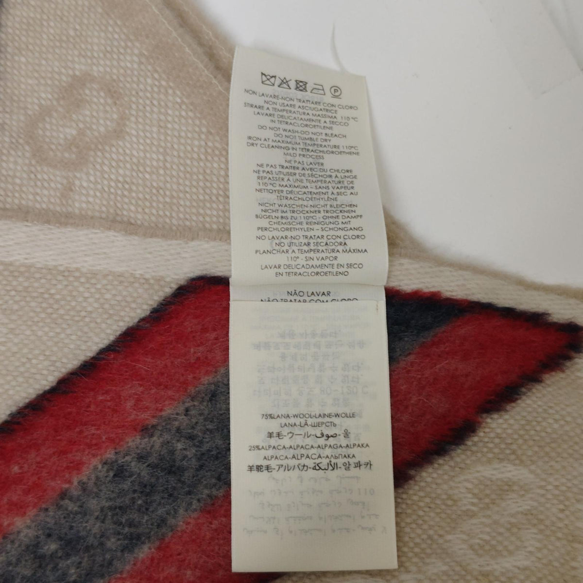 GUCCI マフラー 570603 3GB18 アルパカ混 ウールフリンジマフラー GG柄