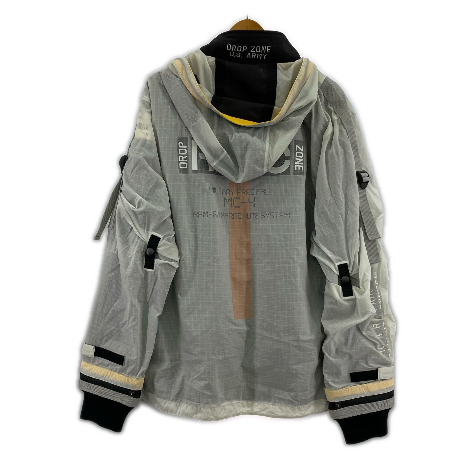 ミリタリージャケット COMBINATION SEE THROUGH JACKET ホワイト
