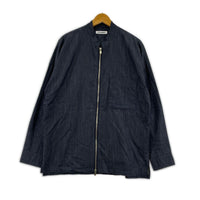 長袖シャツ 5.5oz DENIM ONEWASH BAND COLLAR SHIRT 1 ネイビー