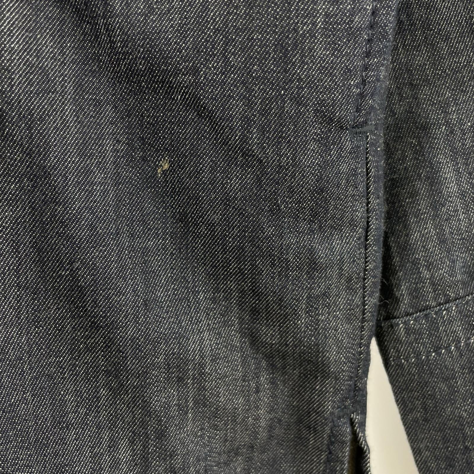 長袖シャツ 5.5oz DENIM ONEWASH BAND COLLAR SHIRT 1 ネイビー