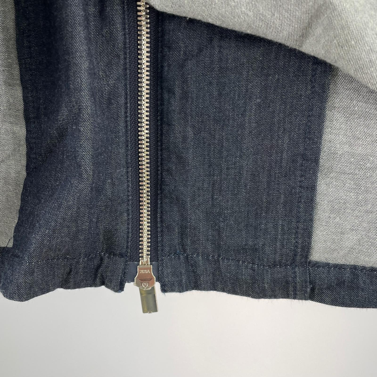 長袖シャツ 5.5oz DENIM ONEWASH BAND COLLAR SHIRT 1 ネイビー
