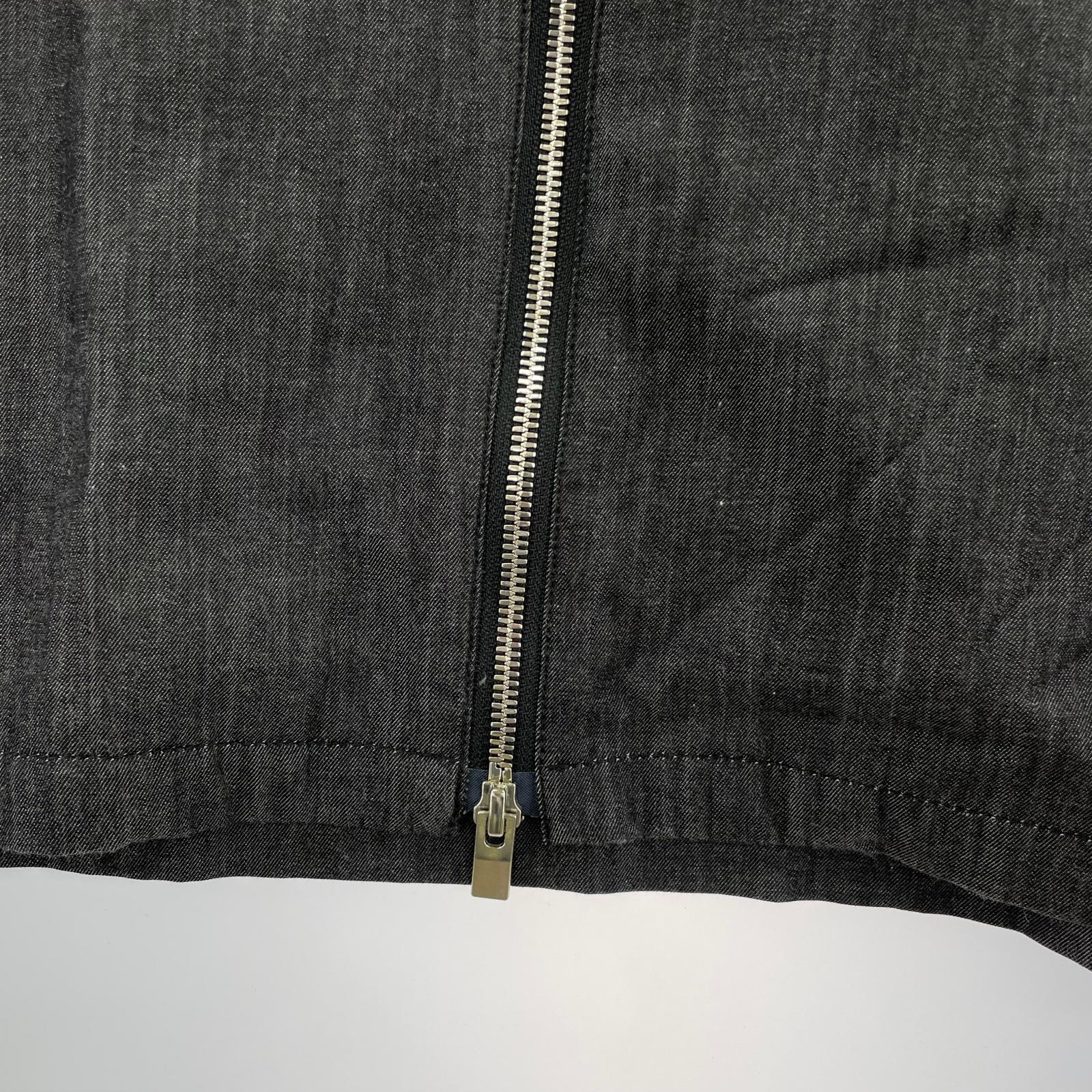 長袖シャツ 5.5oz DENIM ONEWASH BAND COLLAR SHIRT 1 ブラック