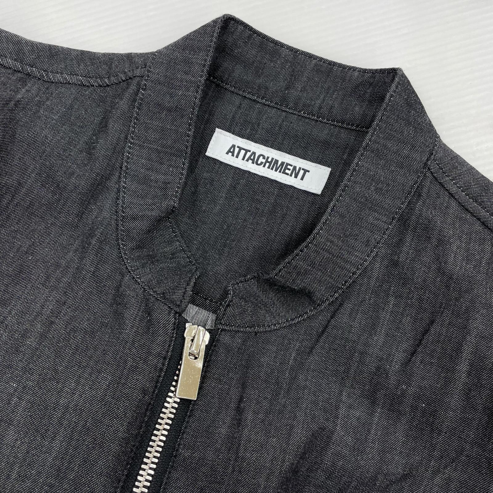 長袖シャツ 5.5oz DENIM ONEWASH BAND COLLAR SHIRT 1 ブラック