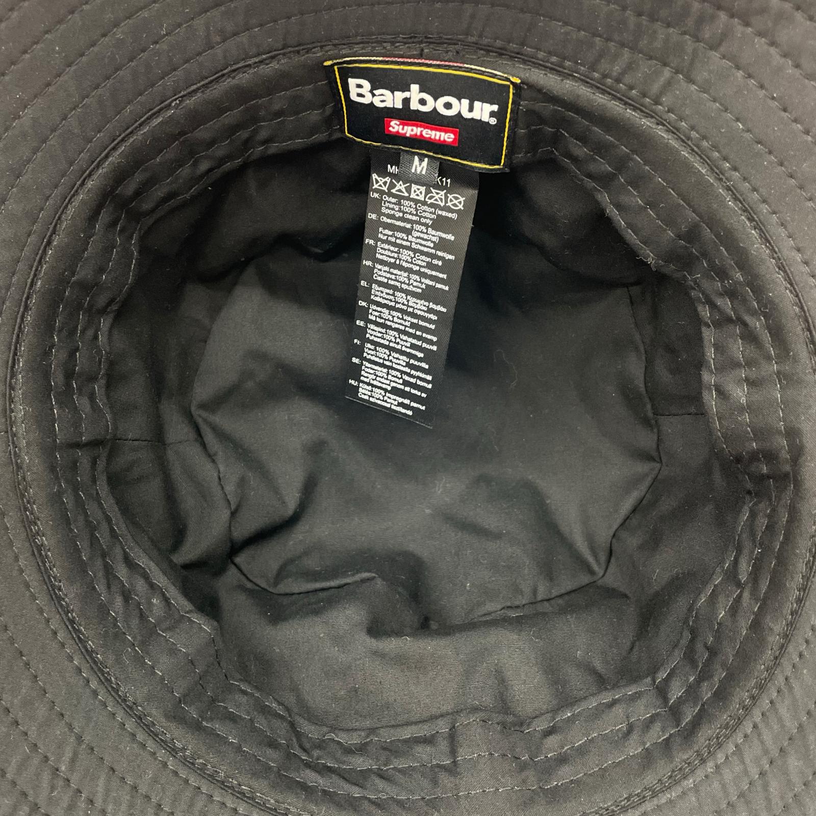 ハット 20SS Supreme×Barbour Waxed Cotton Crusher Hat M ブラック