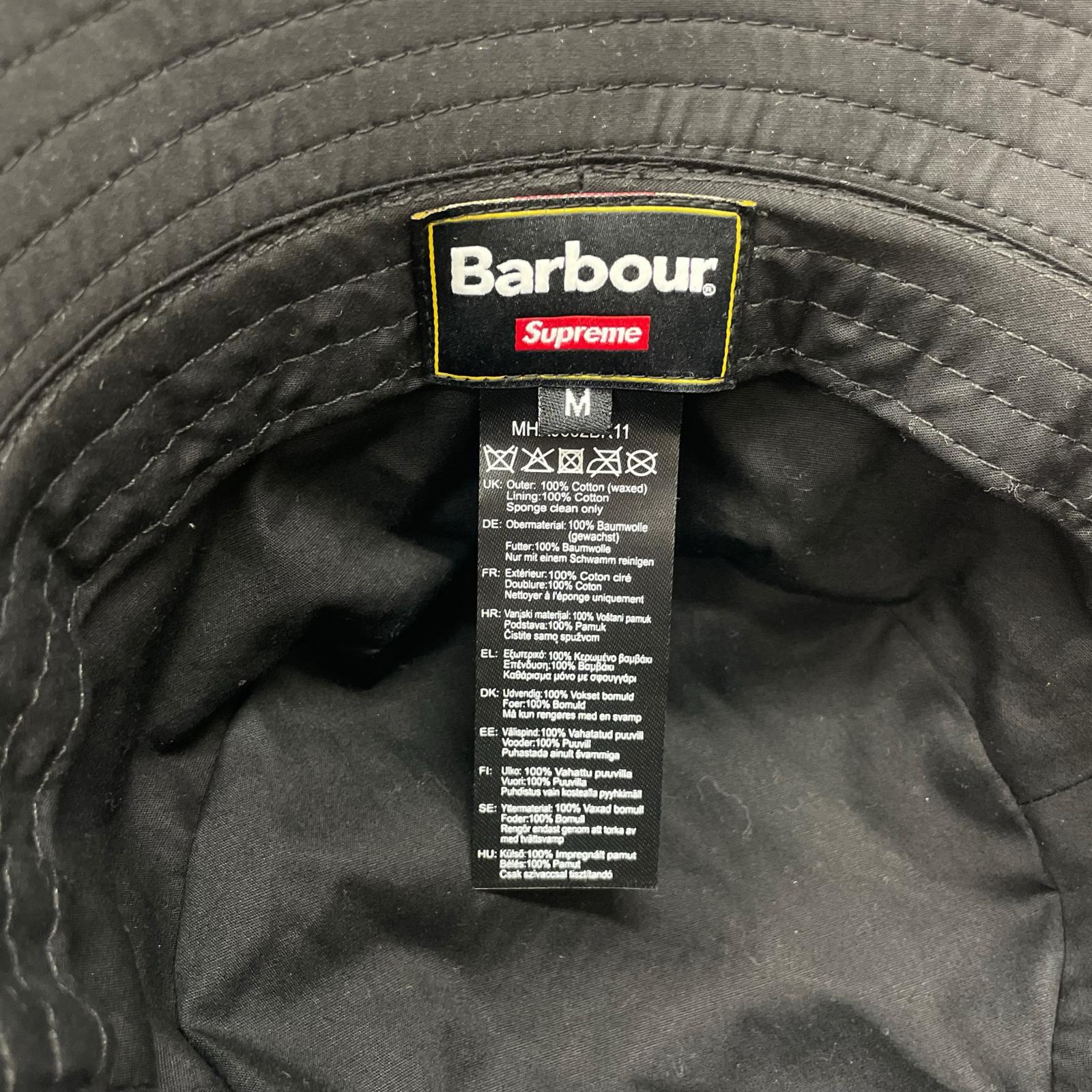 ハット 20SS Supreme×Barbour Waxed Cotton Crusher Hat M ブラック