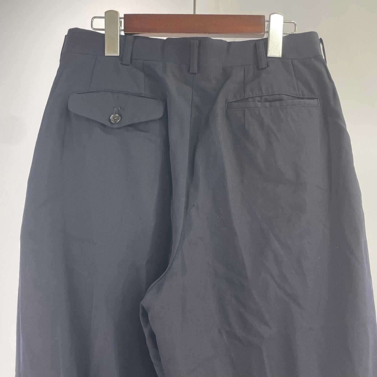 パンツ COMME des GARCONS HOMME 90s 裾PVC ウールスラックス M ネイビー M ネイビー