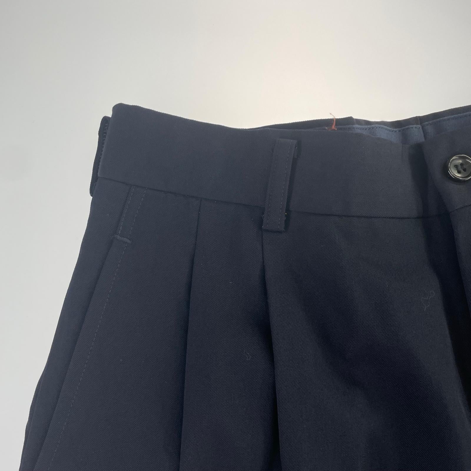 パンツ COMME des GARCONS HOMME 90s 裾PVC ウールスラックス M ネイビー M ネイビー