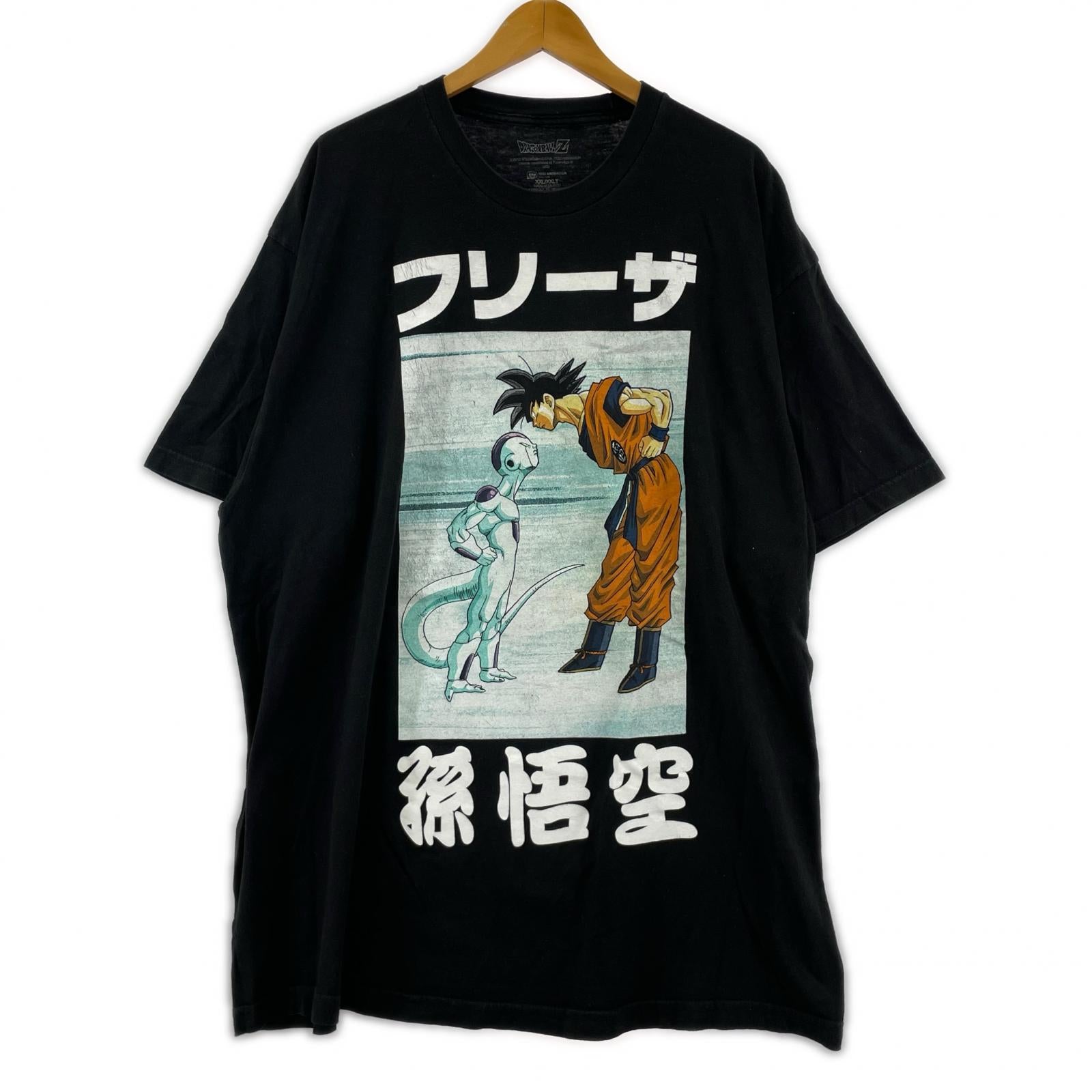 半袖Ｔシャツ DRAGONBALL S/S TEE 孫悟空VSフリーザ 黒 (XXL) ブラック