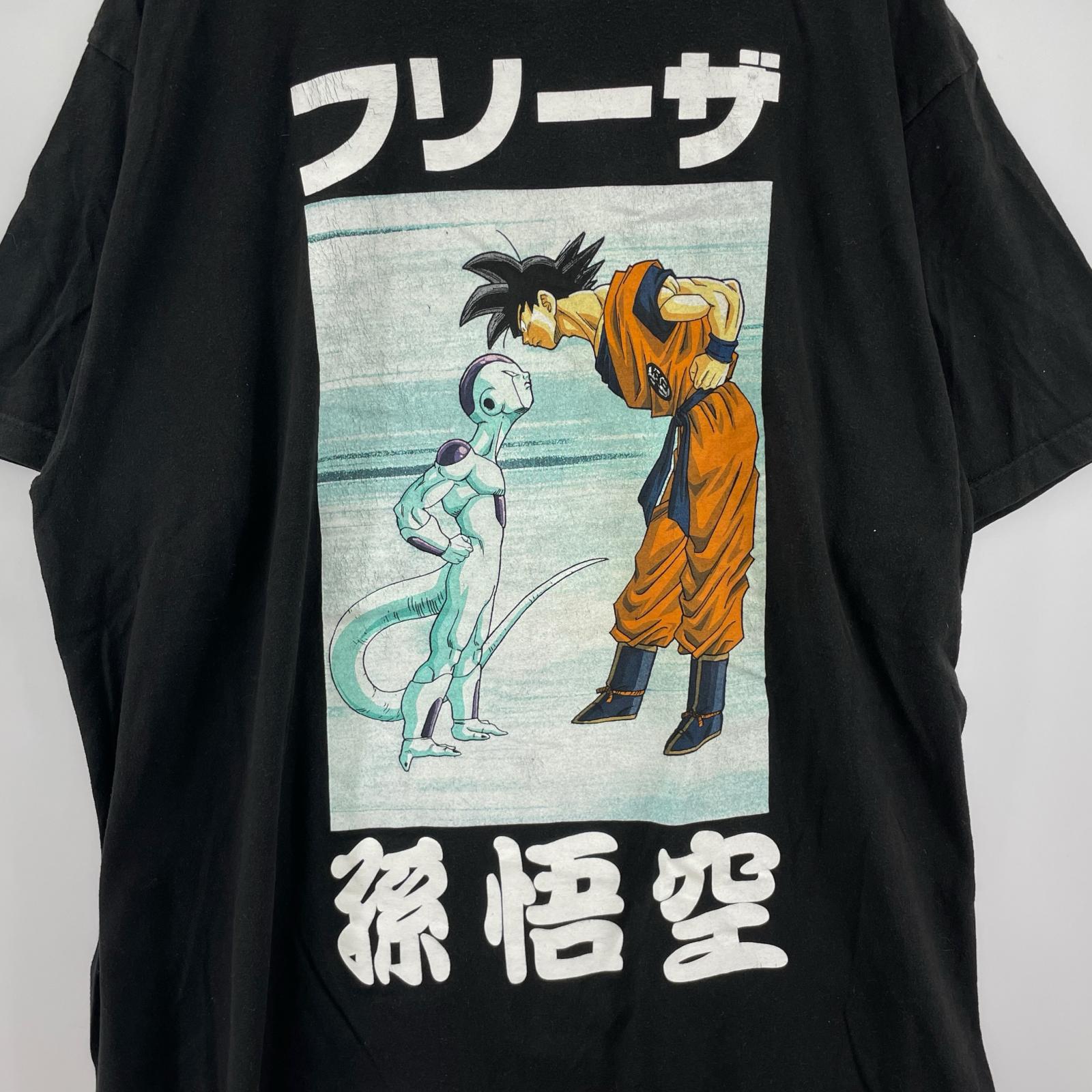 半袖Ｔシャツ DRAGONBALL S/S TEE 孫悟空VSフリーザ 黒 (XXL) ブラック