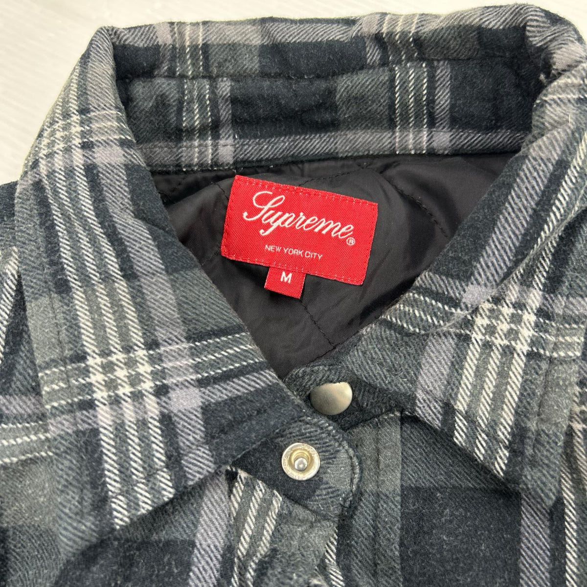長袖シャツ 17AW Quilted Flannel Shirt （M) M