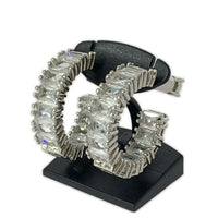 その他アクセサリー SWAROVSKI ラインストーン デザインピアス シルバー