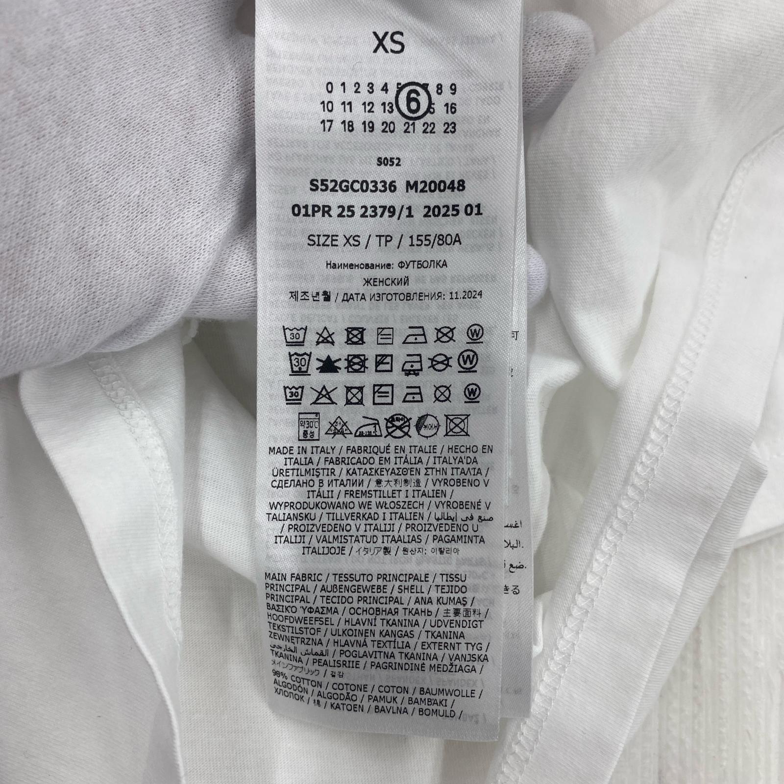 半袖Ｔシャツ MM6 カレンダー S/S TEE S52GC0336 白 (XS) ホワイト