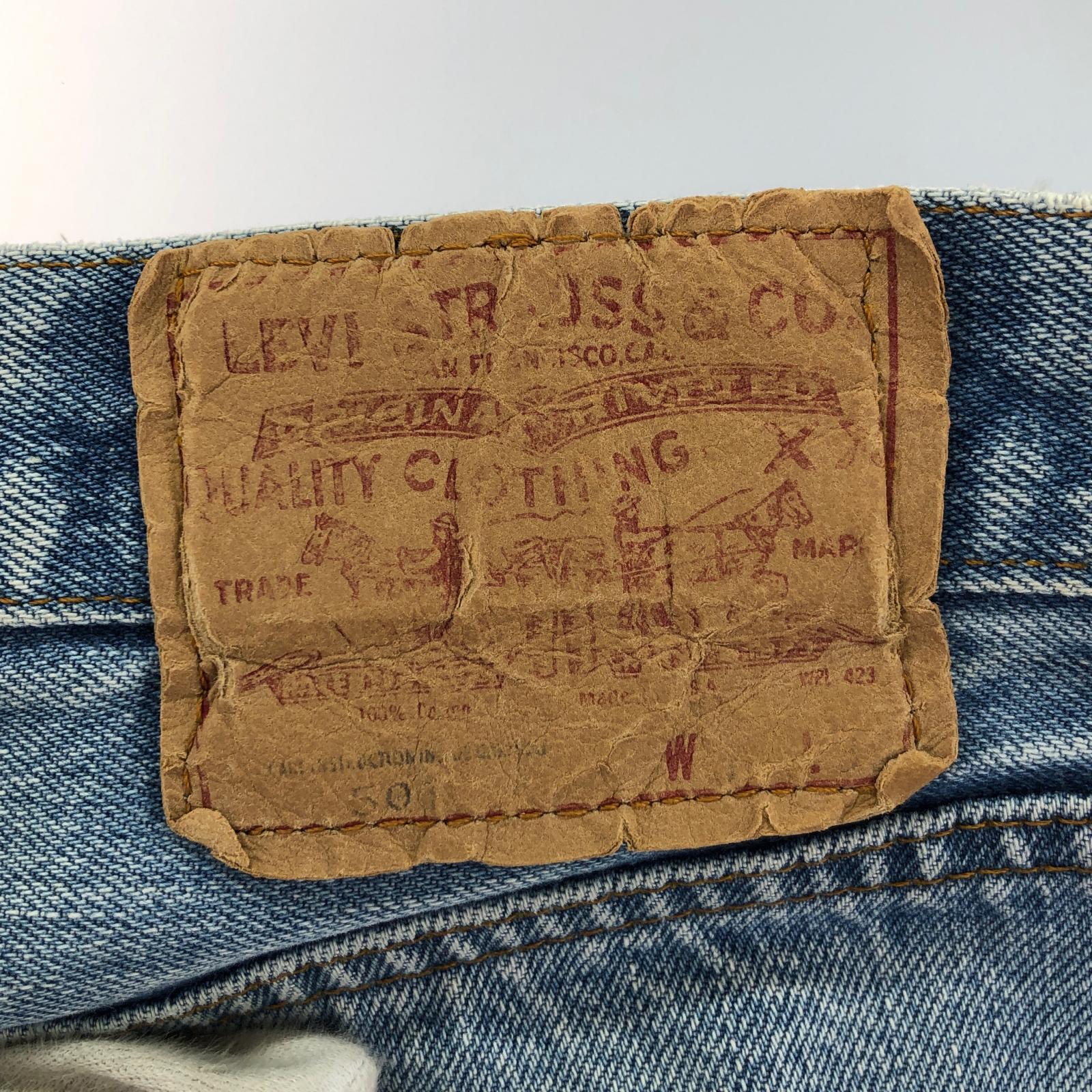デニムパンツ Levi's 裏ボタン6 66後期 501 ブルー