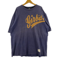半袖Ｔシャツ MARITHE + FRANCOIS GIRBAUD プリントTシャツ 紺 (2XL)