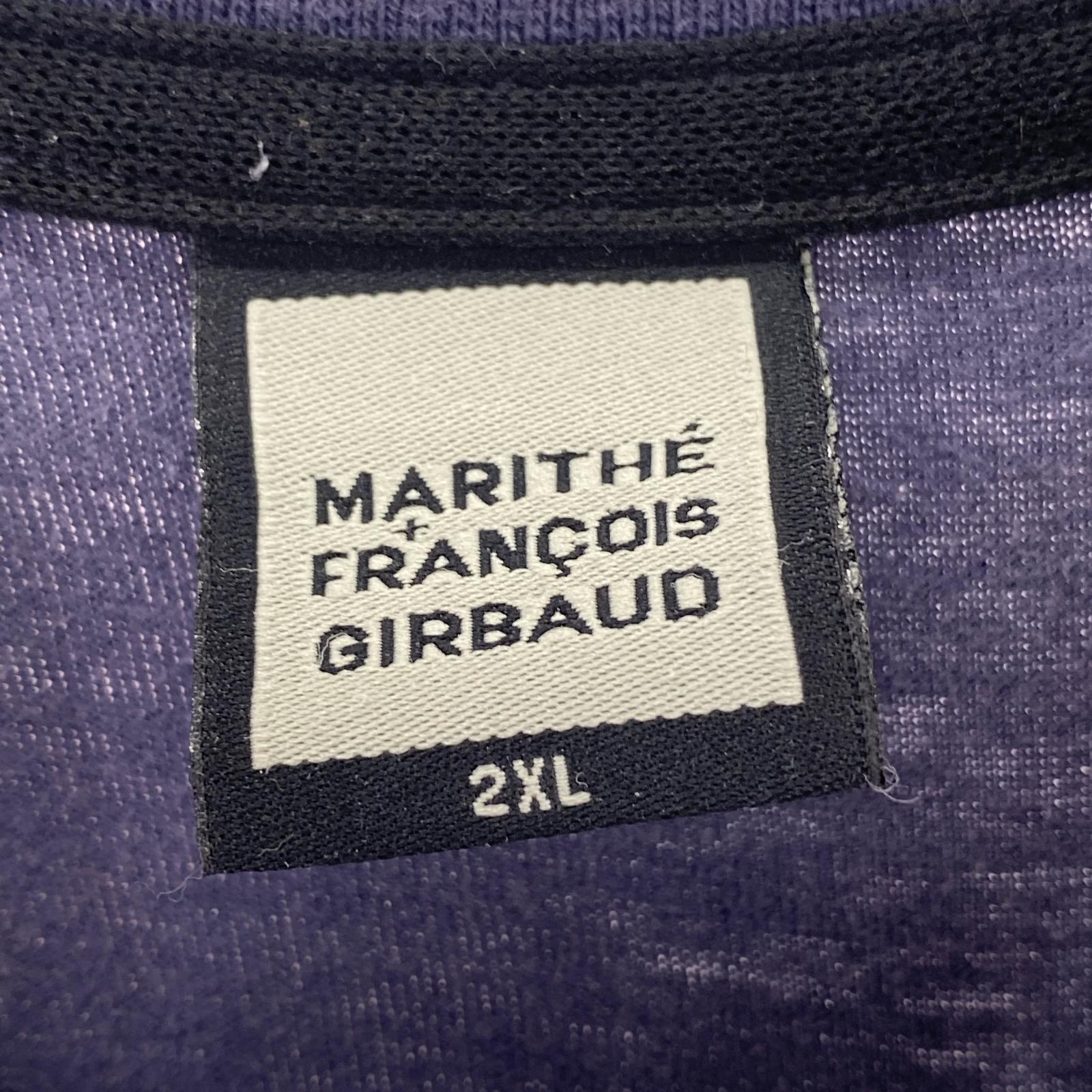 半袖Ｔシャツ MARITHE + FRANCOIS GIRBAUD プリントTシャツ 紺 (2XL)