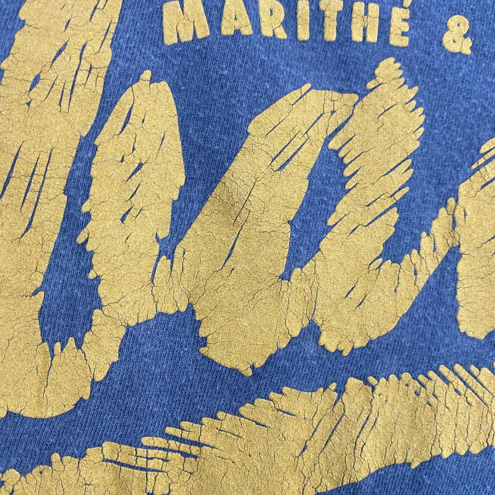 半袖Ｔシャツ MARITHE + FRANCOIS GIRBAUD プリントTシャツ 紺 (2XL)