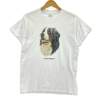 半袖Ｔシャツ Hanesボディ ドッグプリントTシャツ 白 S ホワイト