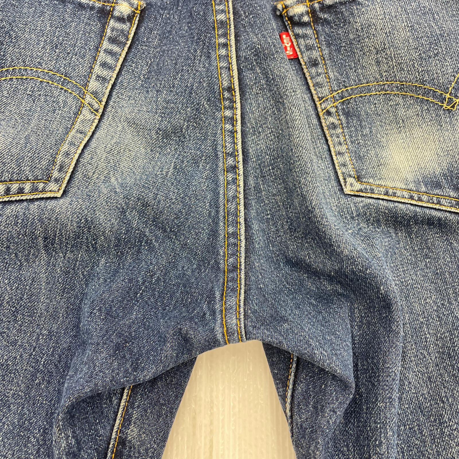 デニムパンツ Levi's 501XX 裏ボタン555 バレンシア製 32 ブルー