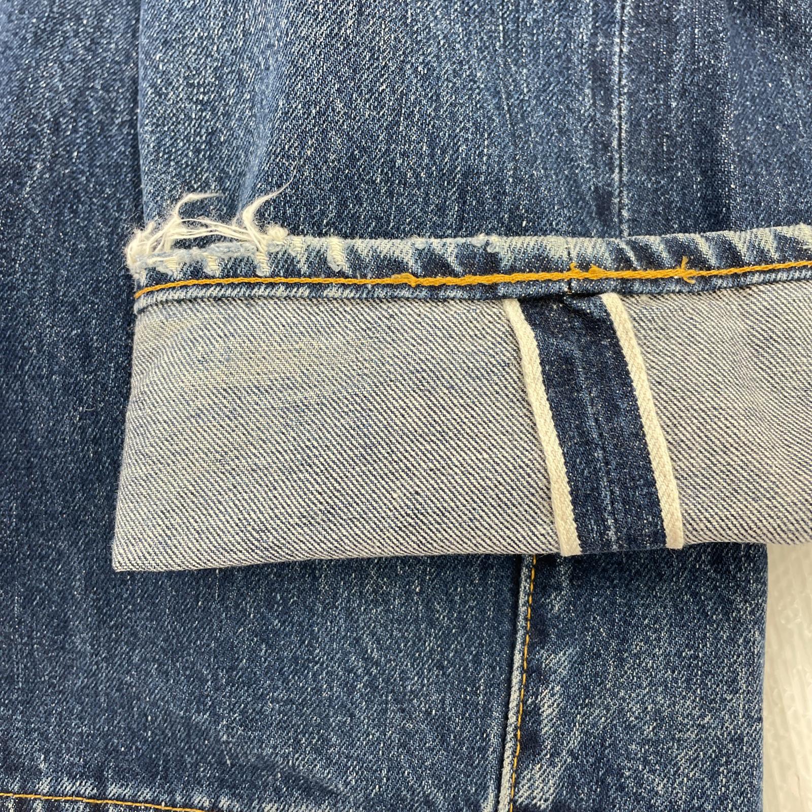 デニムパンツ Levi's 501XX 裏ボタン555 バレンシア製 32 ブルー