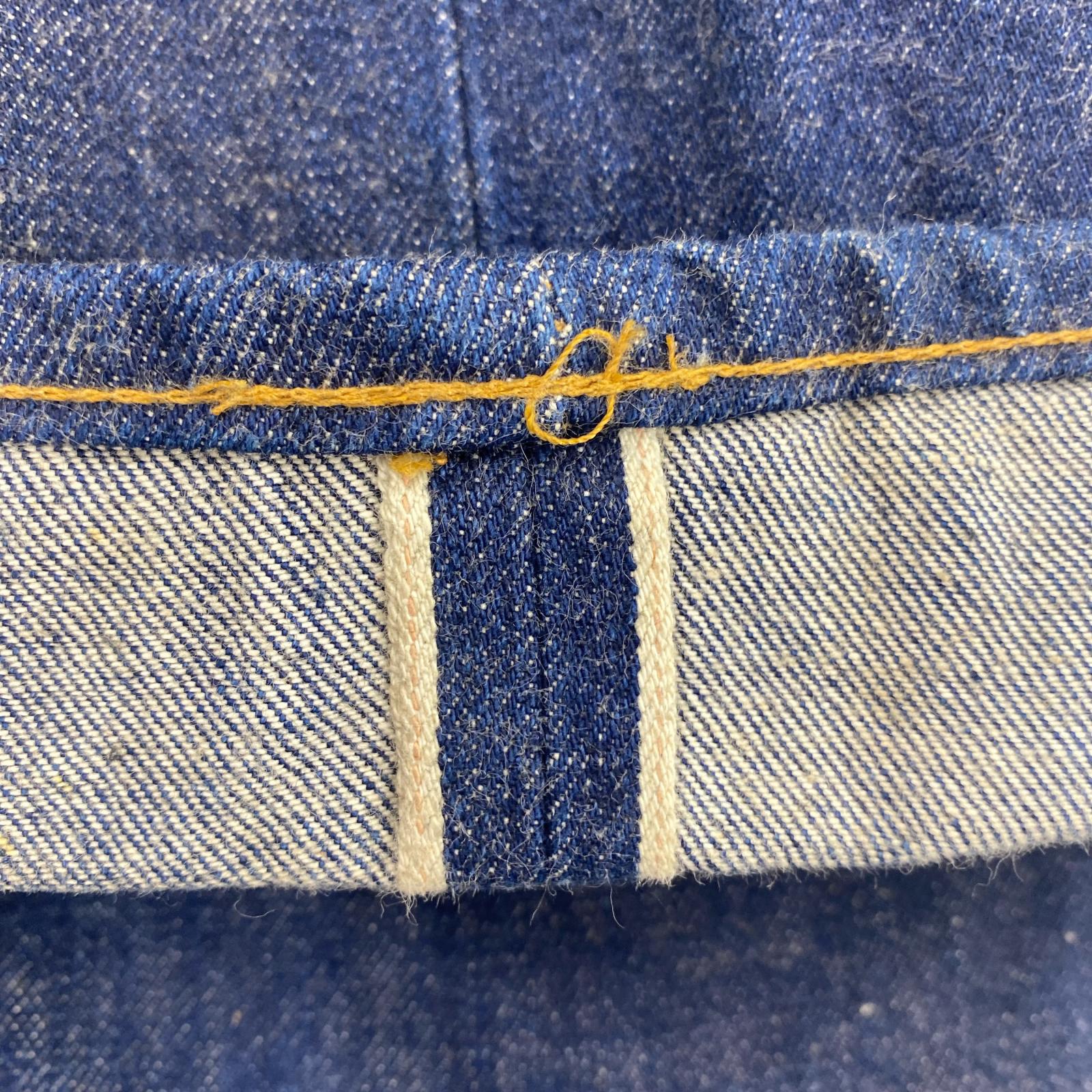 デニムパンツ Levi's 裏ボタン555 バレンシア 501 BIGE 110周年 (W33L36) 33 ネイビー