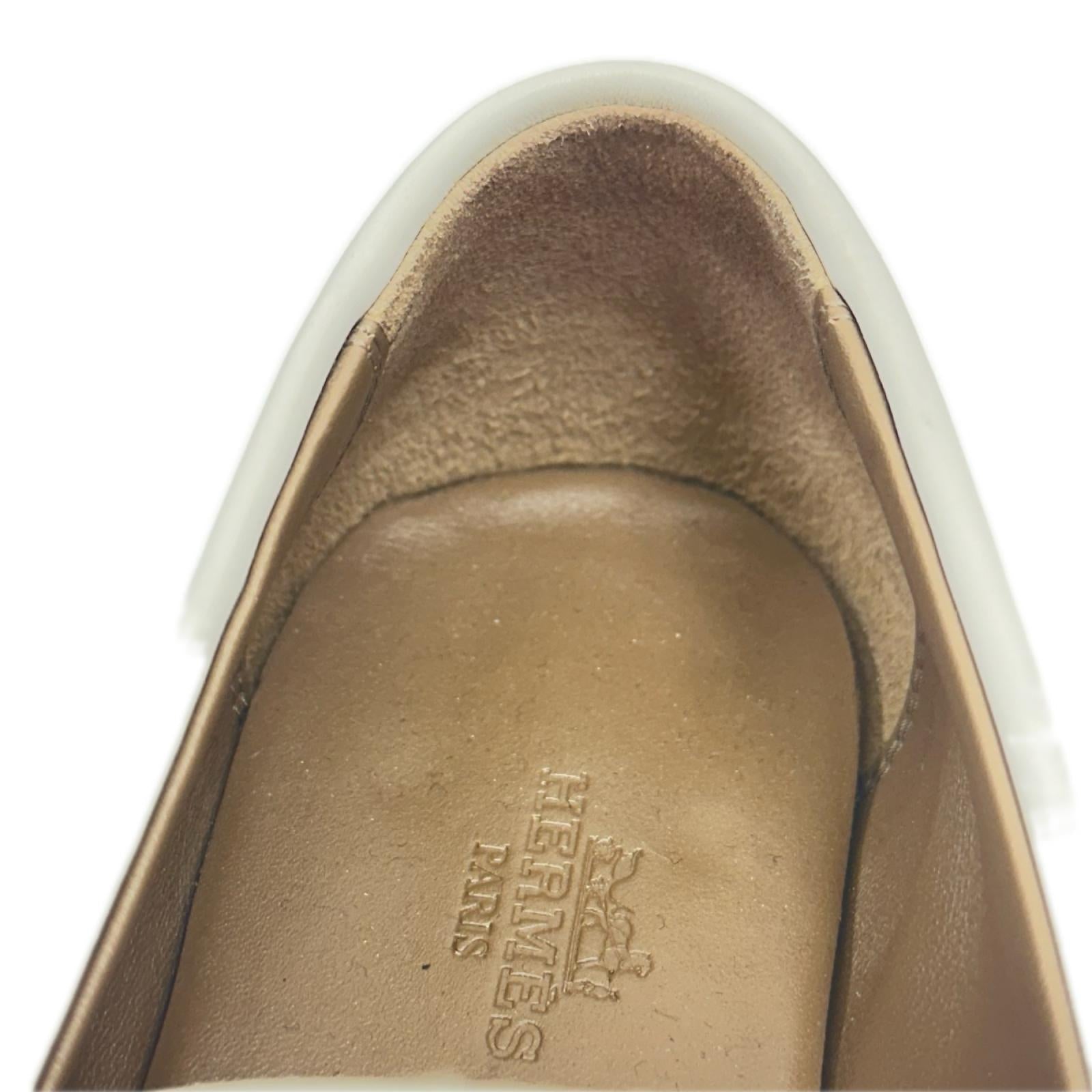 HERMES DESTIN LOAFER 白 (37)
