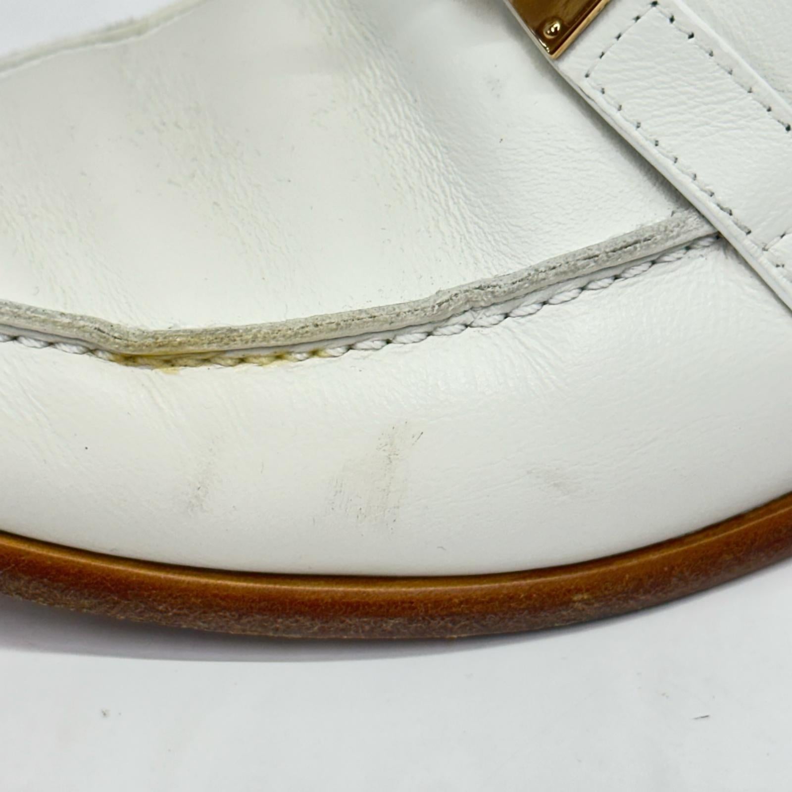 HERMES DESTIN LOAFER 白 (37)