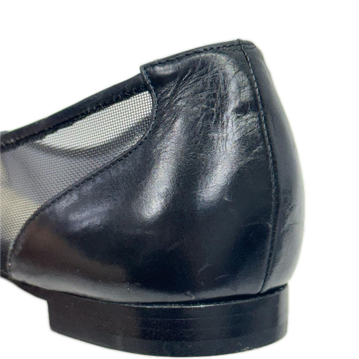 CHANEL メッシュフラットシューズ 黒 (34)