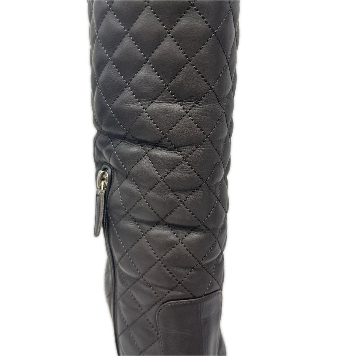 CHANEL ﾏﾄﾗｯｾﾛﾝｸﾞﾌﾞｰﾂ 茶