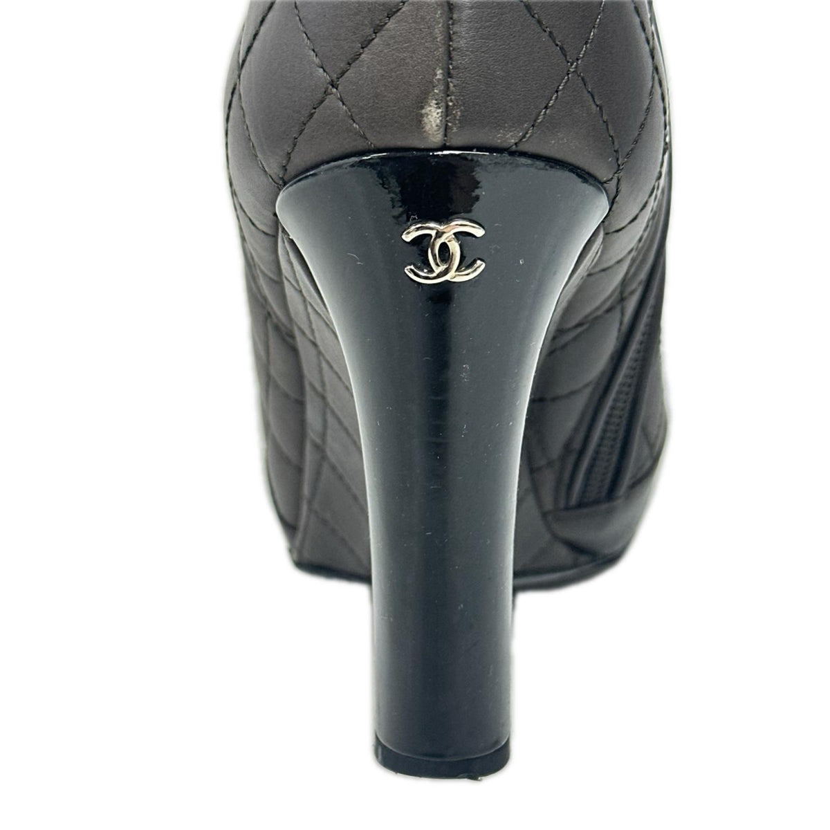 CHANEL ﾏﾄﾗｯｾﾛﾝｸﾞﾌﾞｰﾂ 茶