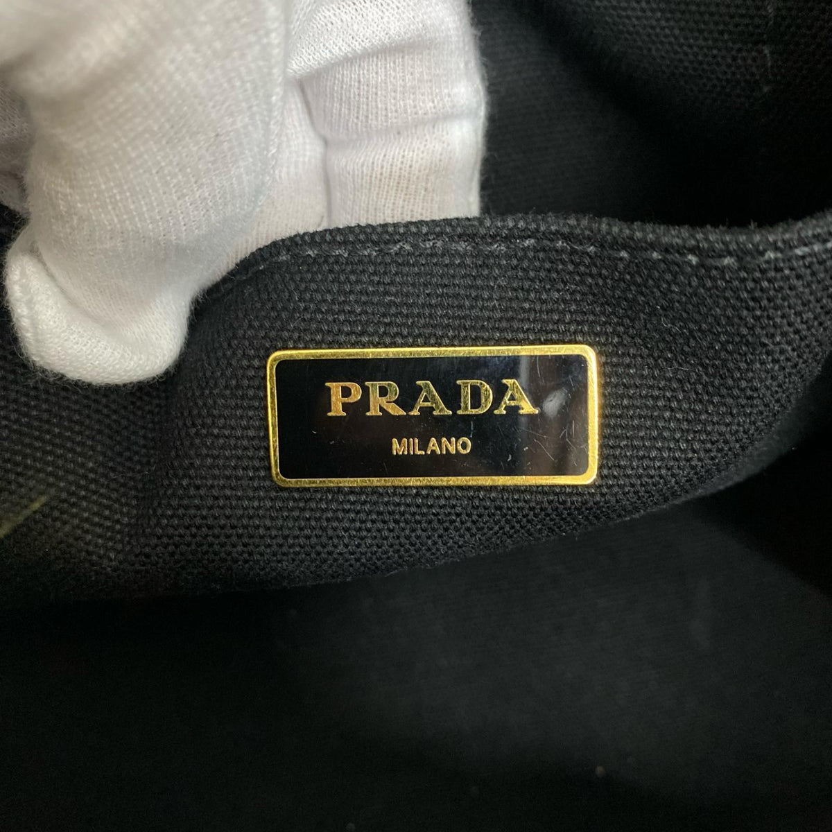 PRADA カナパ キャンパストートバッグ 黒 BN2439