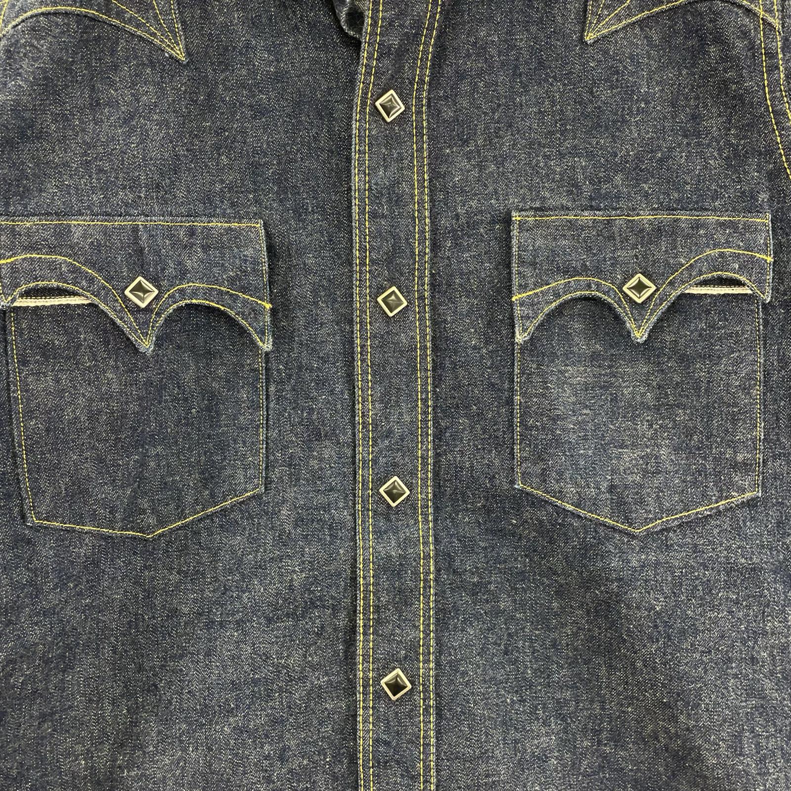 長袖シャツ SAMURAI JEANS デニムウエスタンシャツ SWD-L01 (S) S ネイビー