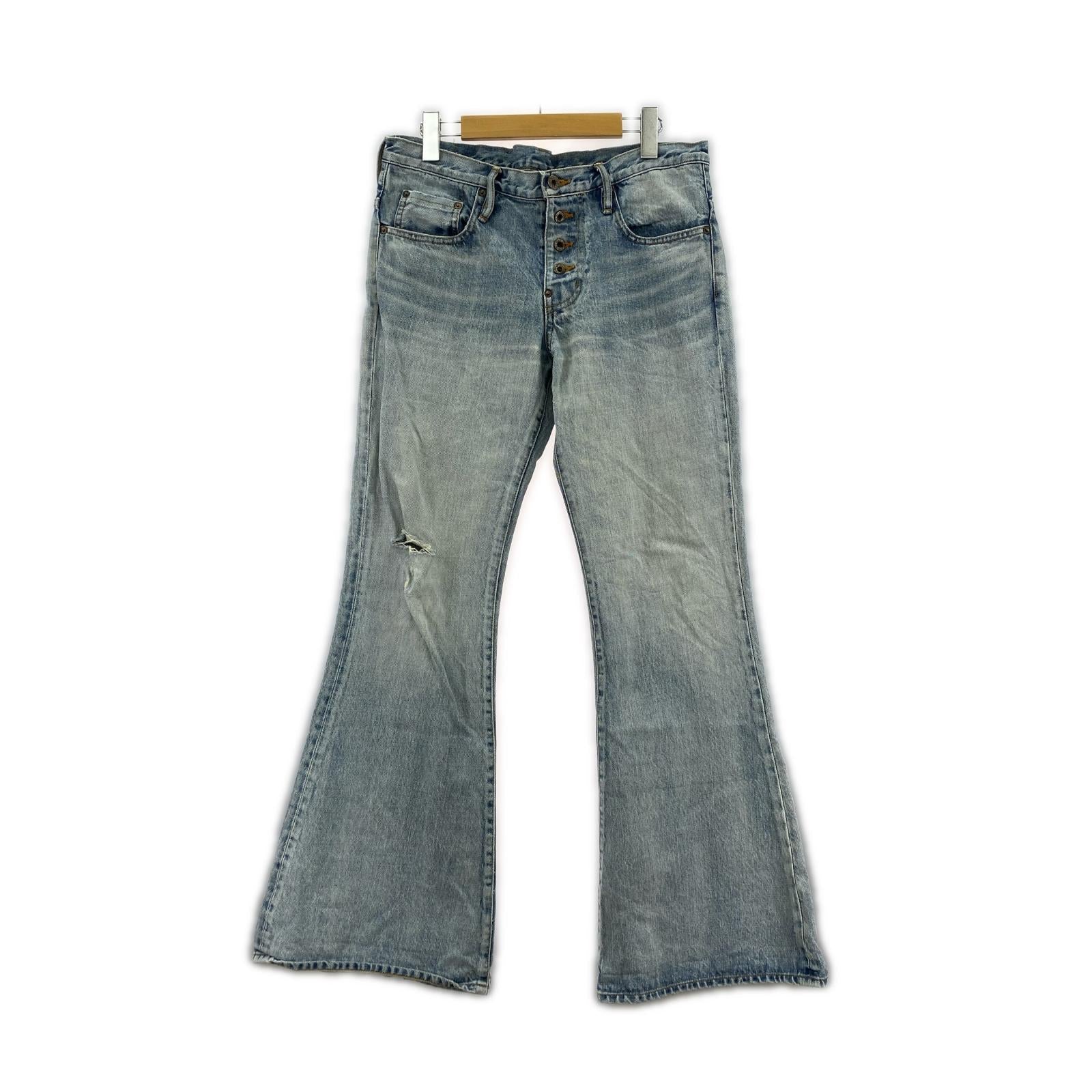 デニムパンツ FADED BELL-BOTTOM DENIM PANTS (34) 34 ブルー