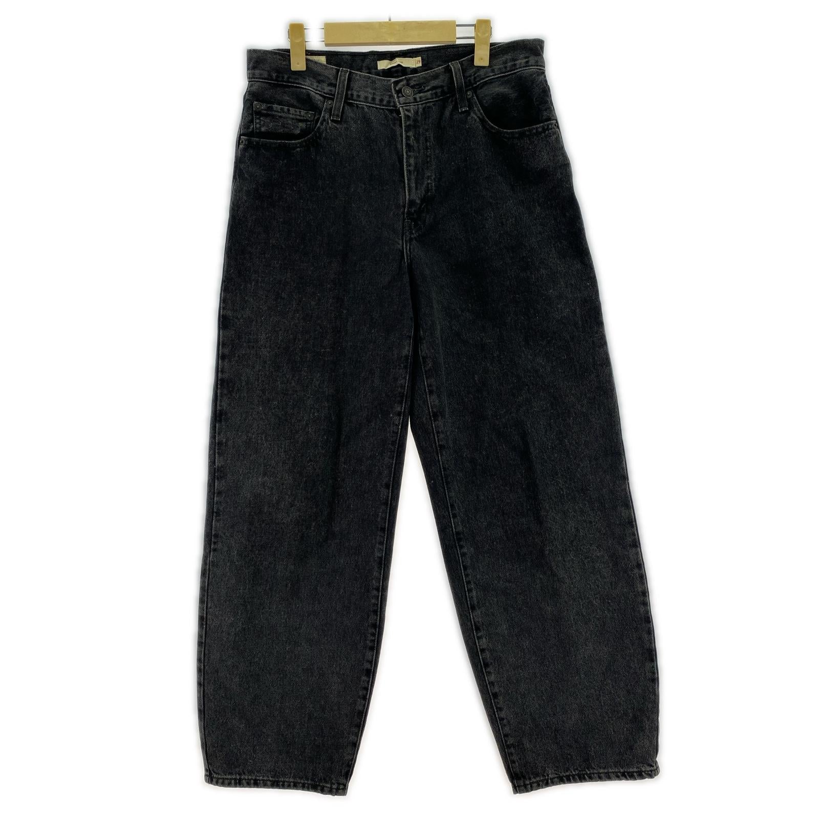 デニムパンツ BAGGY DAD BLACK STONE WASH ブラック
