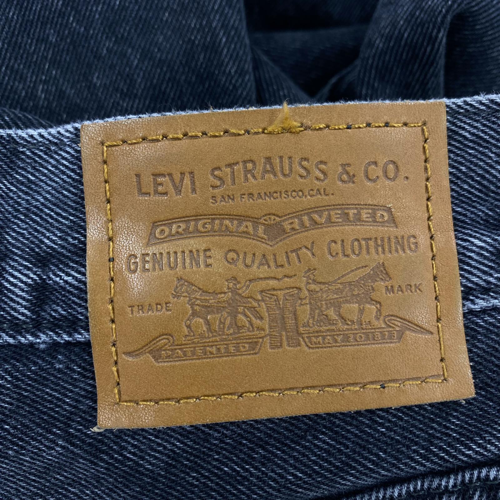デニムパンツ BAGGY DAD BLACK STONE WASH ブラック