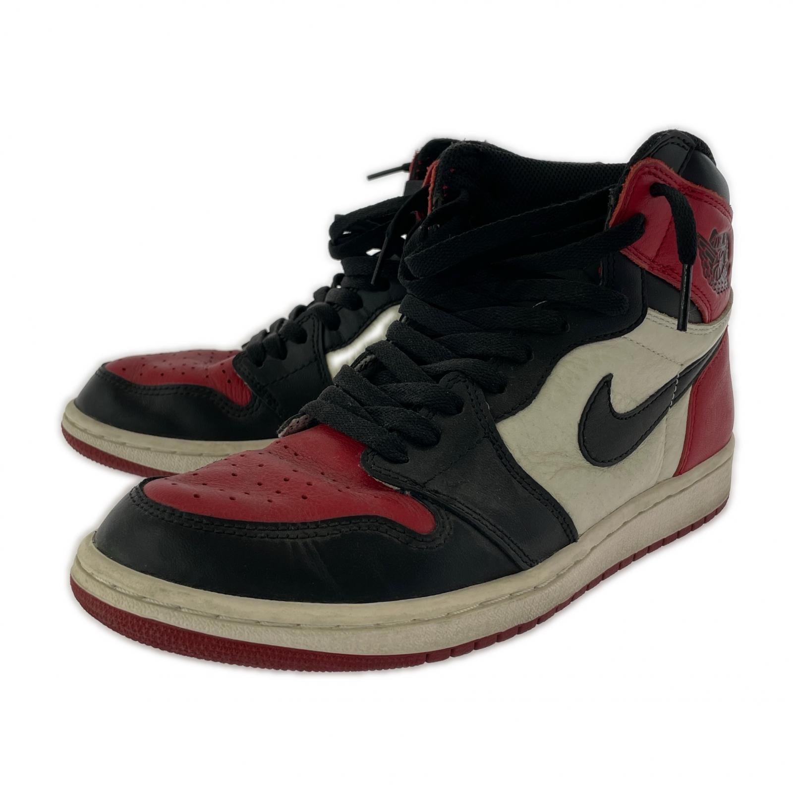 スニーカー AJ1 RETRO HIGH OG Bred Toe-26.5 26.5cm (US8 1/2 UK8 EU43)