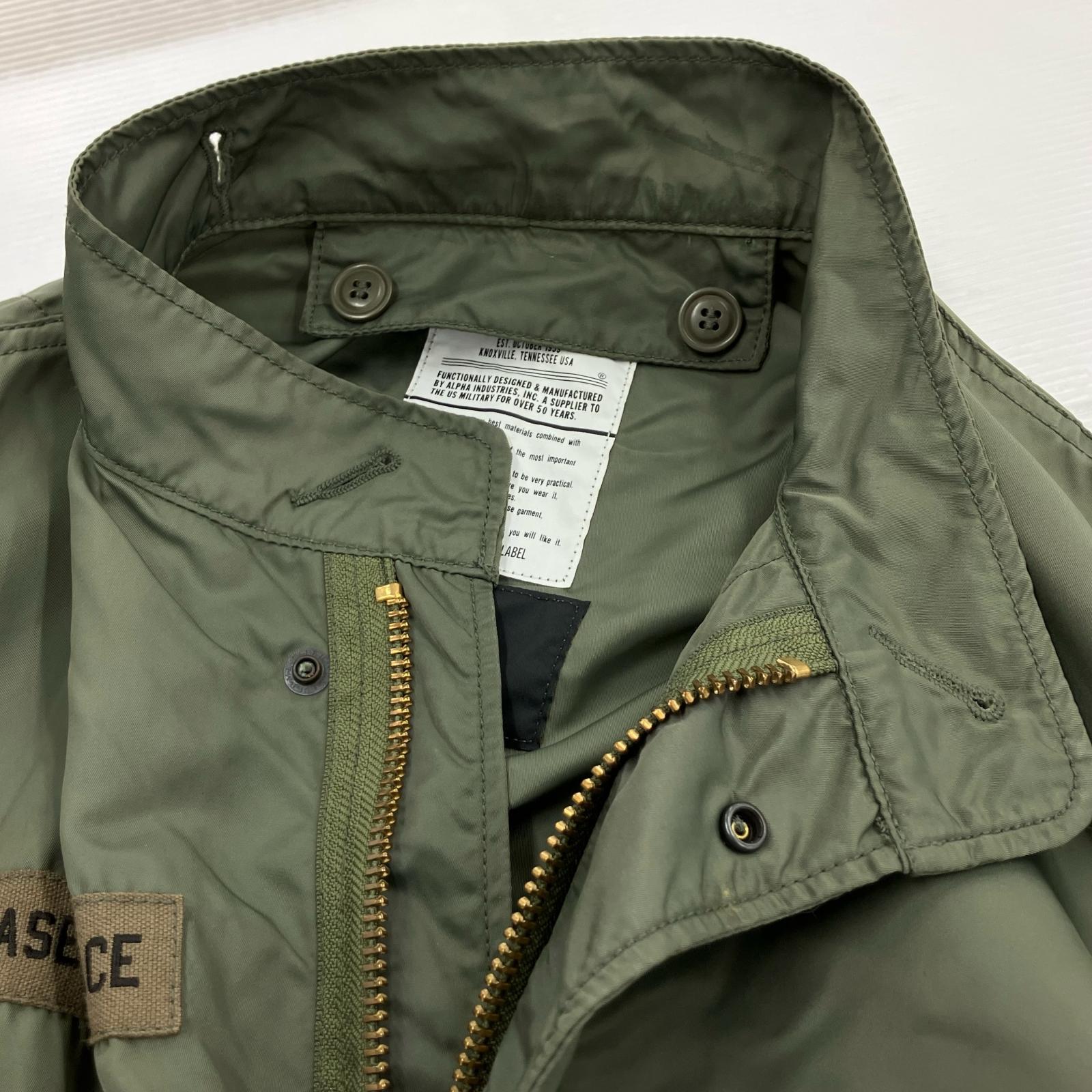ジャケット ×ALPHA INDUSTRIES ミリタリーコート S カーキ