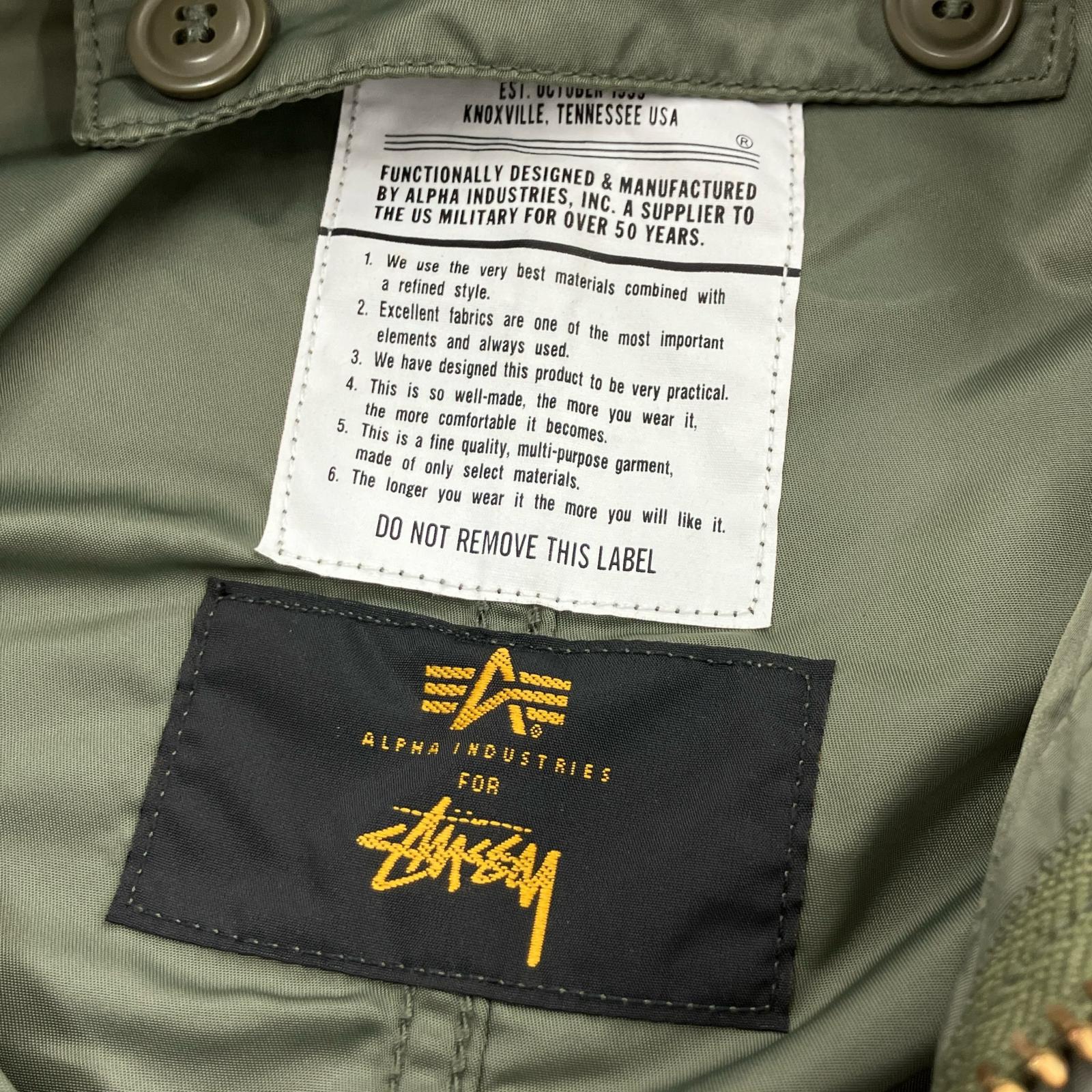 ジャケット ×ALPHA INDUSTRIES ミリタリーコート S カーキ