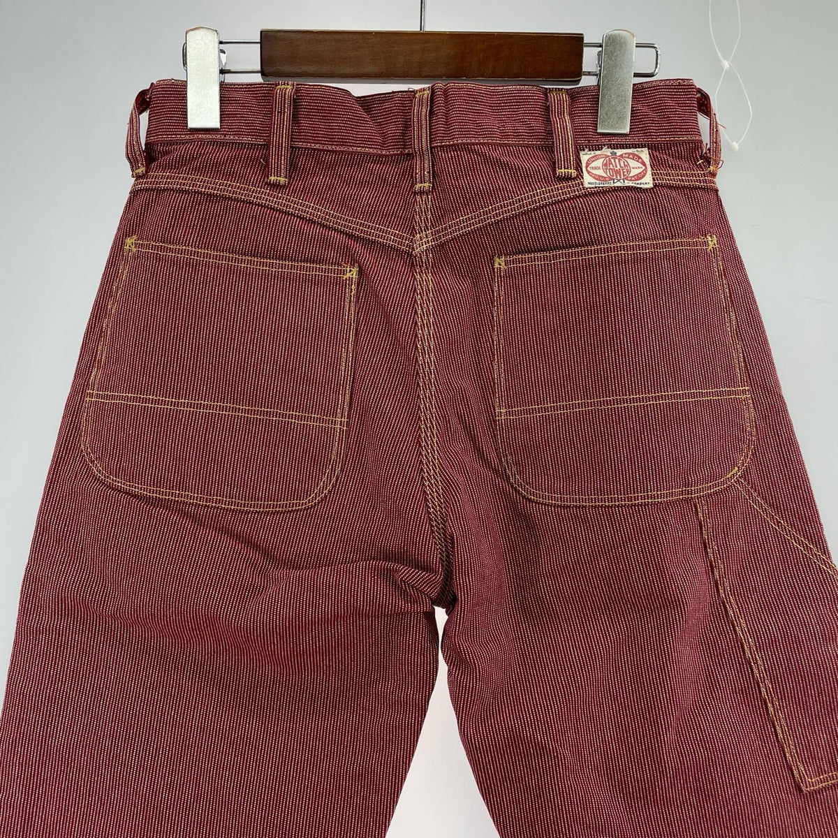 パンツ BOOTLEGGERS ﾜｰｸﾊﾟﾝﾂ ﾚｯﾄﾞ ｽﾄﾗｲﾌﾟ