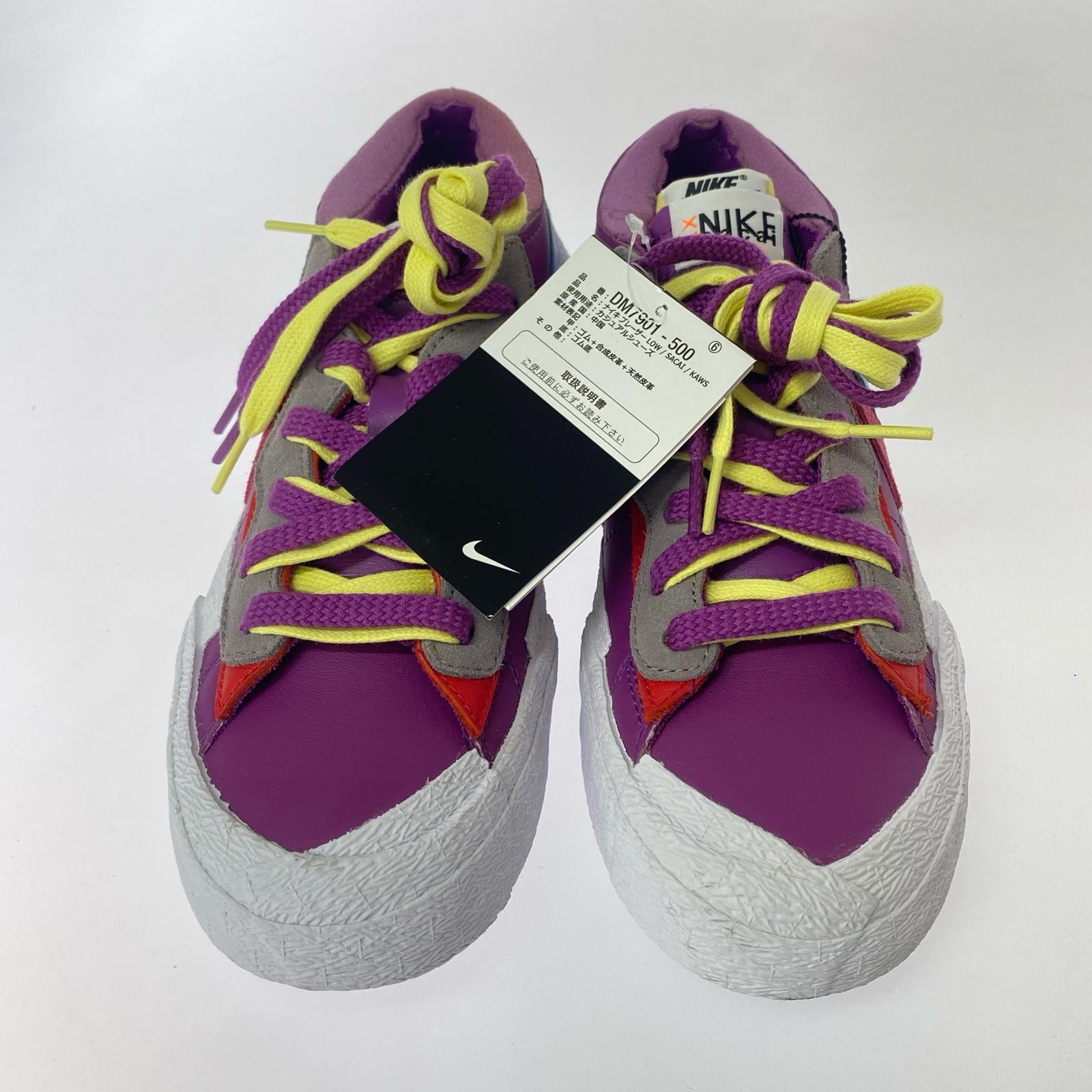 スニーカー ×sacai BLAZER LOW KAWS 25cm 25cm (US7 UK6 1/2 EU40) パープル