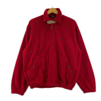 ジャケット フリース ジップアップジャケット　赤　S S レッド