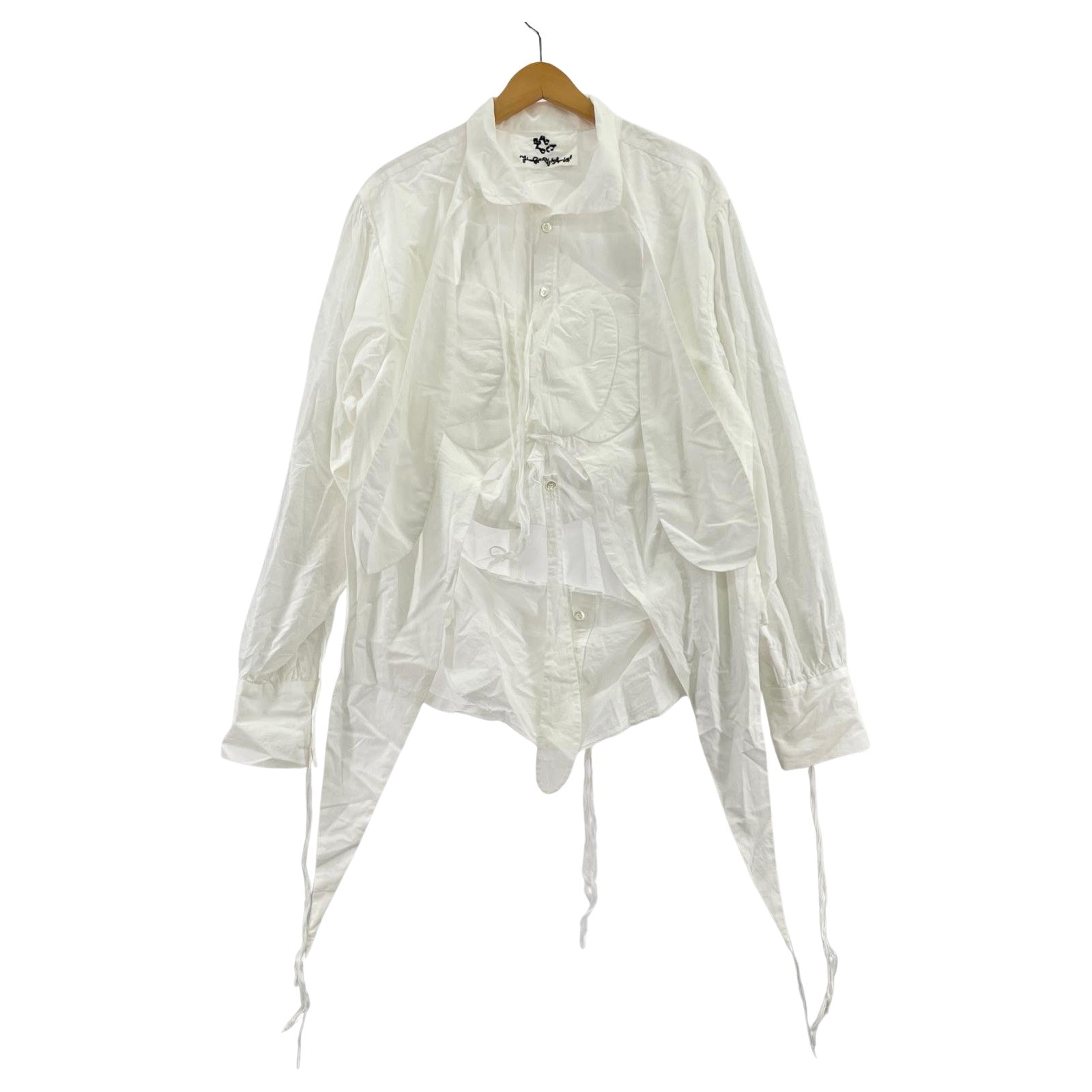 長袖シャツ WHITE SHIRT 変形 ホワイト