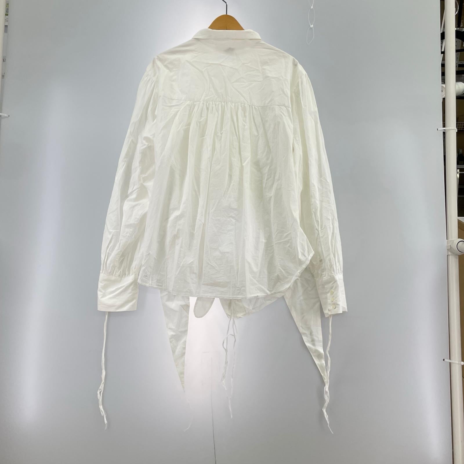 長袖シャツ WHITE SHIRT 変形 ホワイト