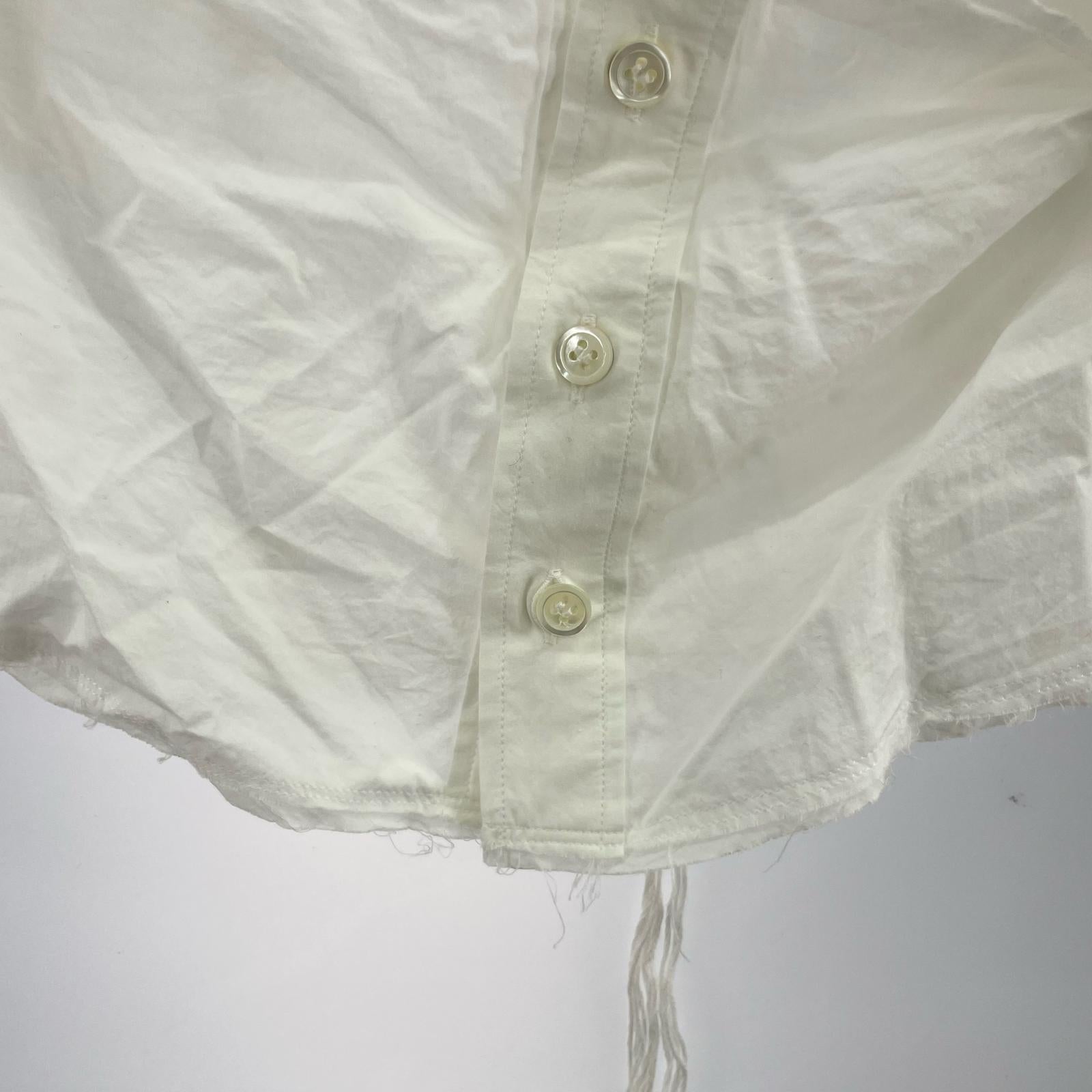 長袖シャツ WHITE SHIRT 変形 ホワイト