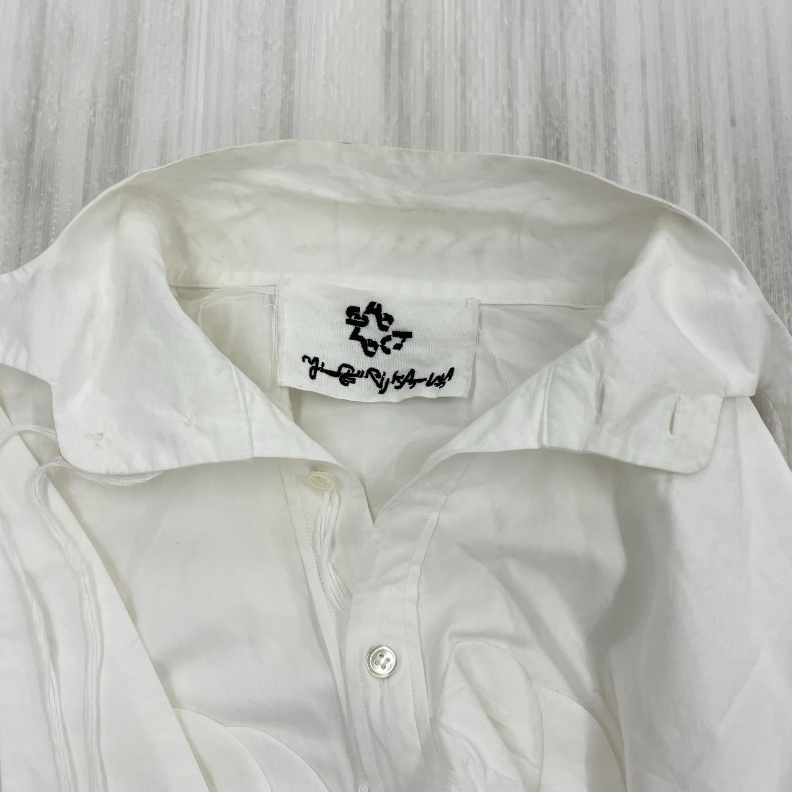 長袖シャツ WHITE SHIRT 変形 ホワイト