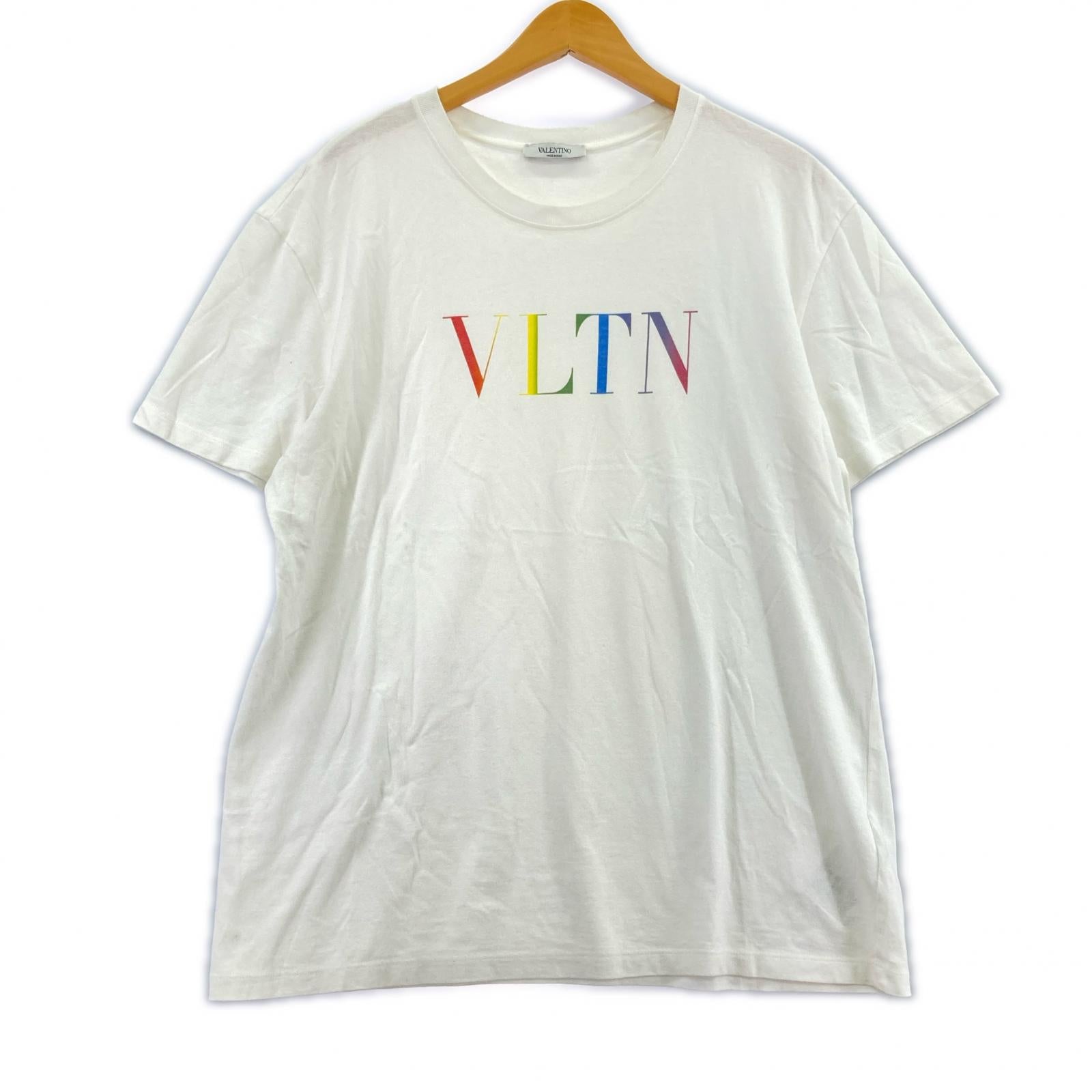 半袖Ｔシャツ VALENTINO T-SHIRT WITH VLTN LOGO PRINT L ホワイト L ホワイト
