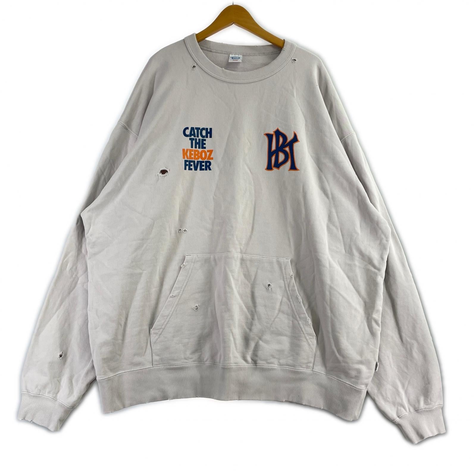 スウェット WS WASHED SWEAT CREWNECK XXL グレー