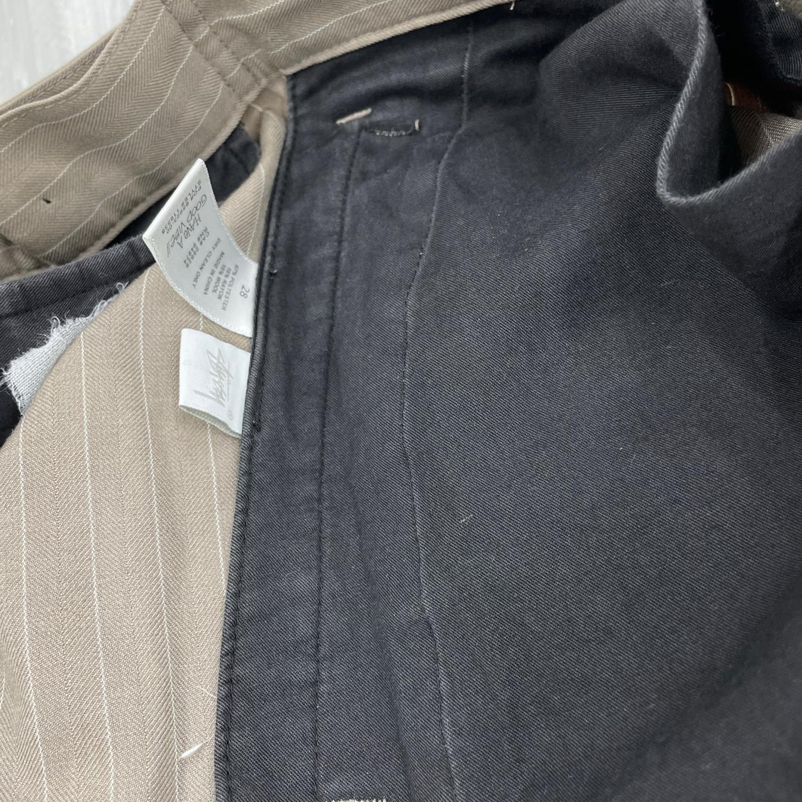 パンツ Striped Volume Pleated Trouser ベージュ 28 ベージュ