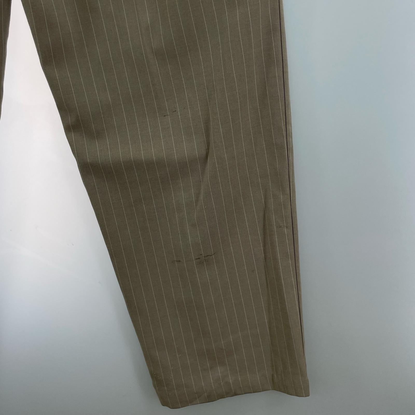 パンツ Striped Volume Pleated Trouser ベージュ 28 ベージュ