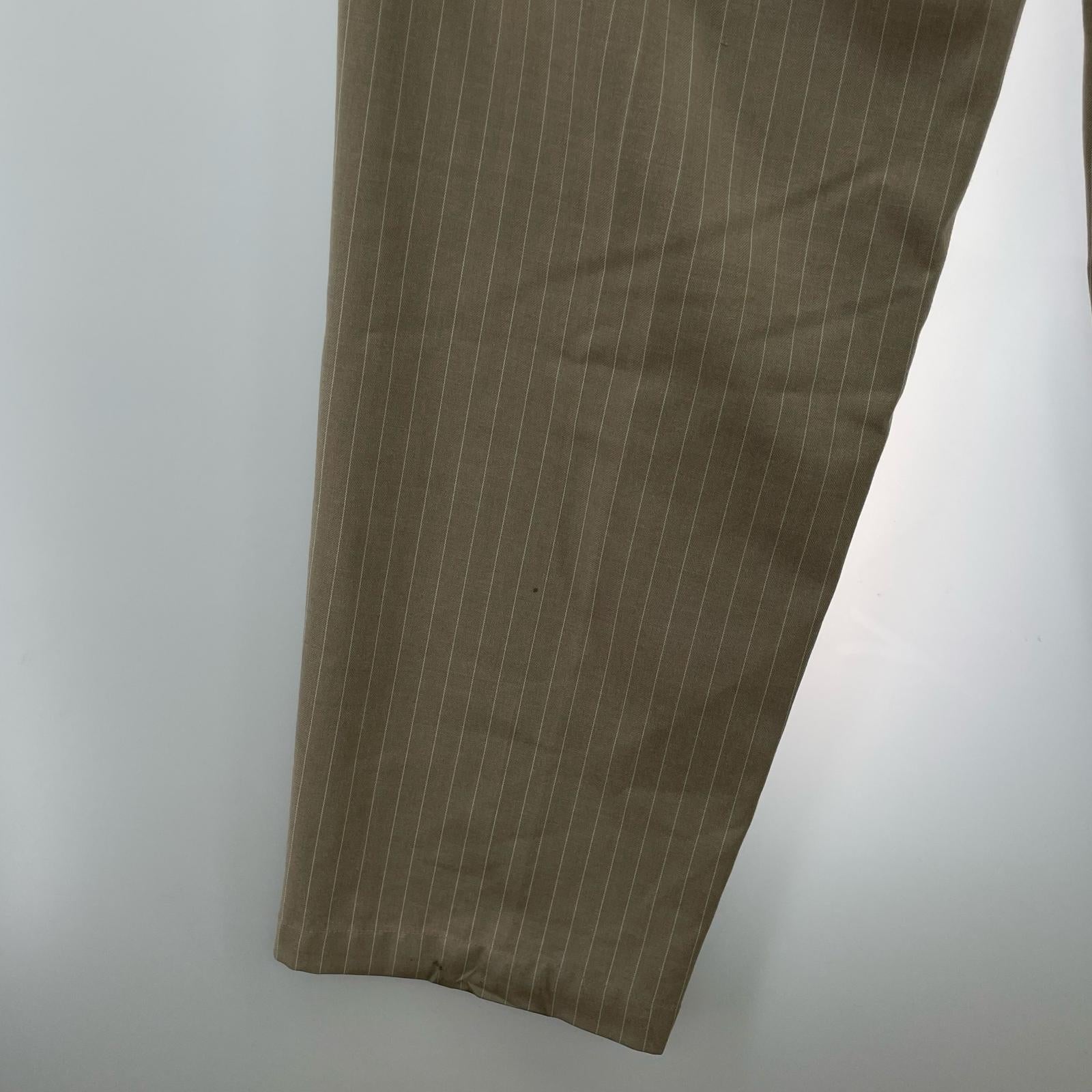 パンツ Striped Volume Pleated Trouser ベージュ 28 ベージュ