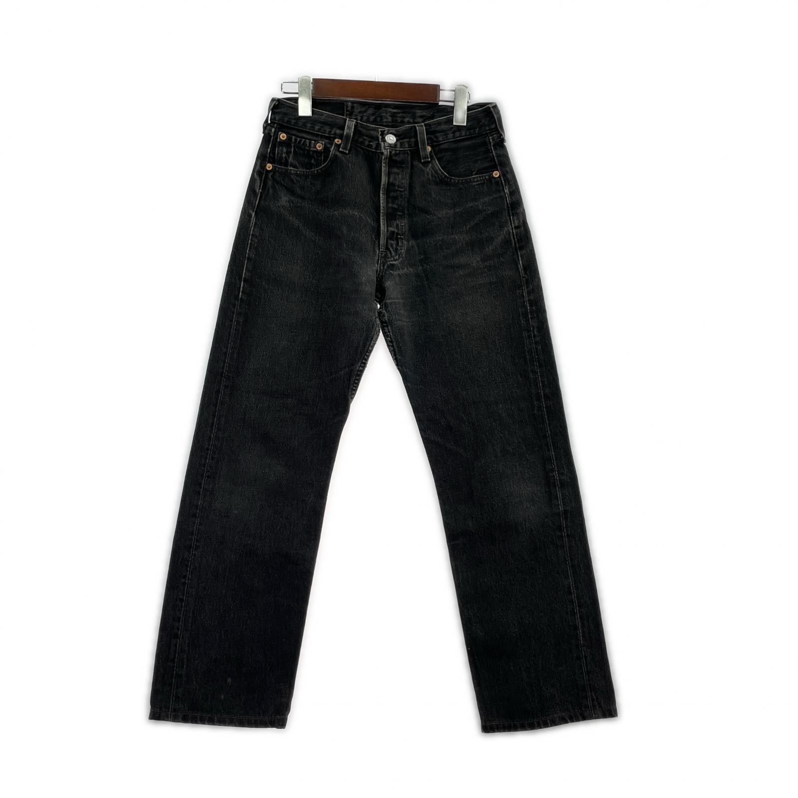 デニムパンツ 501 96年製 USA製 ブラックデニムパンツ ボタン裏522 29 ブラック